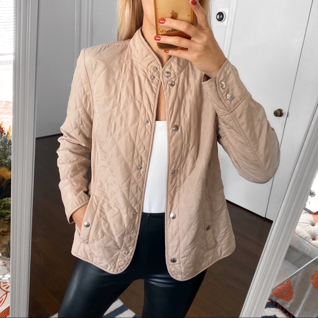 Erfo Tan Basic Quilted Jacket!